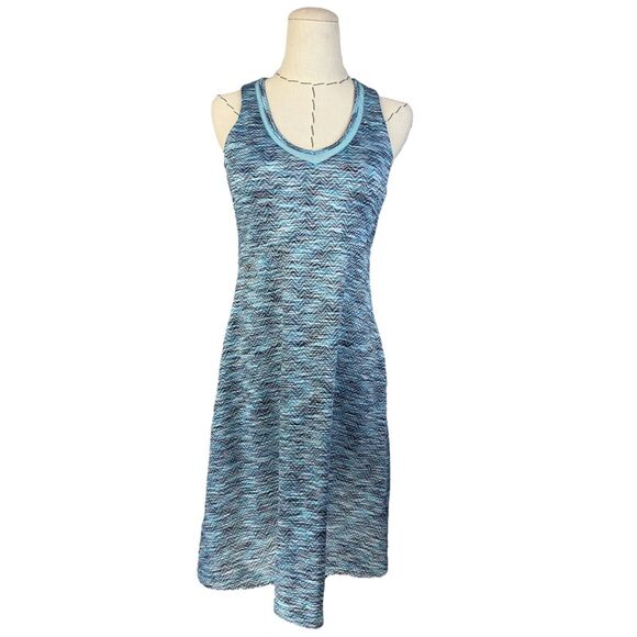 MPG Active Dress‎ Womens Size Small Blue Space Dye Built in Bra Athleisure - Picture 1 of 15